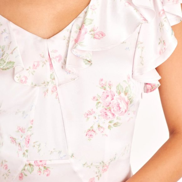 LoveShackFancy Frankie Silk Mini Dress Size